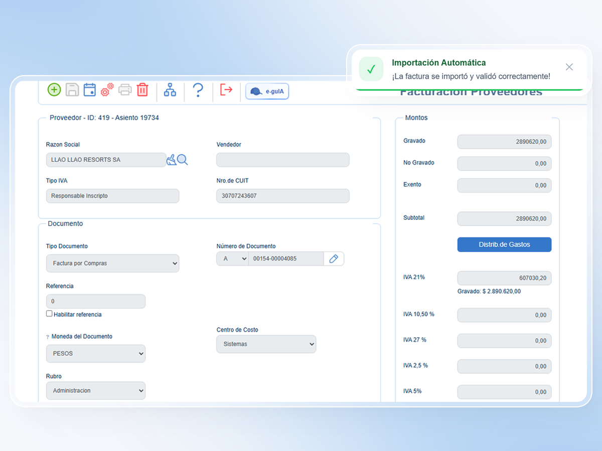 Impacto automático en tu gestión